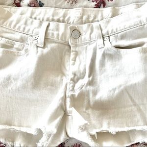 7 for all mankind white shorts. Size 27. Worn a few times. They are short shorts